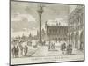 Venice, Piazza San Marco Going Towards the Mint-Luca Carlevaris-Mounted Giclee Print