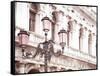 Venice Pink Lanterns I-Sonja Quintero-Framed Stretched Canvas