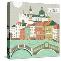 Venice Print Design-Lavandaart-Stretched Canvas