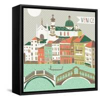 Venice Print Design-Lavandaart-Framed Stretched Canvas