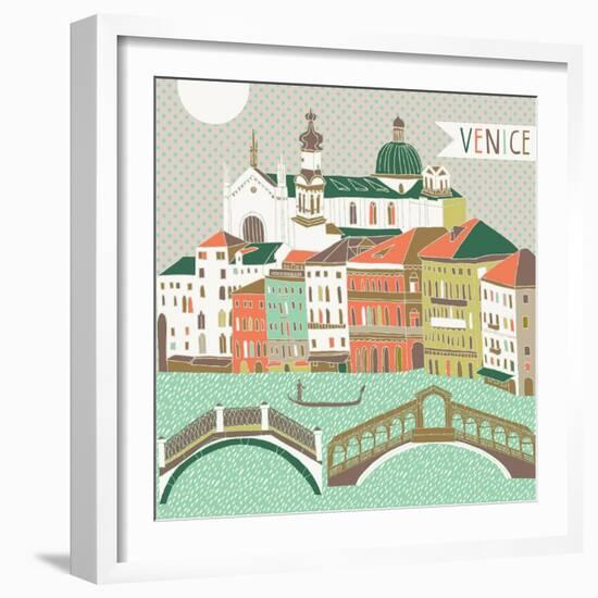 Venice Print Design-Lavandaart-Framed Art Print