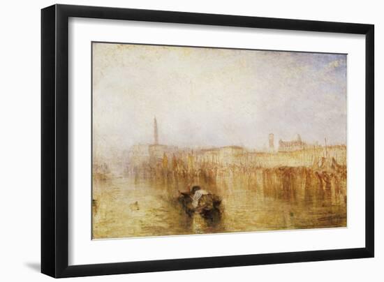 Venice Quay, Ducal Palace-J. M. W. Turner-Framed Giclee Print