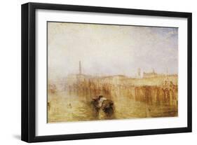 Venice Quay, Ducal Palace-J. M. W. Turner-Framed Giclee Print