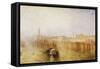 Venice Quay, Ducal Palace-J. M. W. Turner-Framed Stretched Canvas