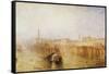 Venice Quay, Ducal Palace-J. M. W. Turner-Framed Stretched Canvas