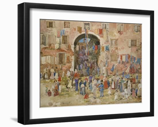 Venice: Riva Degli Schiavone, Castello, 1898-Maurice Brazil Prendergast-Framed Giclee Print