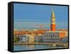 Venice San Marco with Snowcovered Alps II-Markus Bleichner-Framed Stretched Canvas