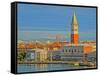 Venice San Marco with Snowcovered Alps II-Markus Bleichner-Framed Stretched Canvas