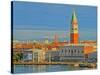 Venice San Marco with Snowcovered Alps II-Markus Bleichner-Stretched Canvas