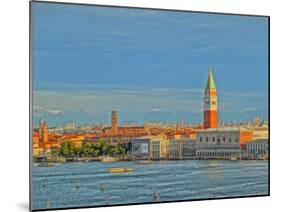 Venice San Marco with Snowcovered Alps III-Markus Bleichner-Mounted Art Print