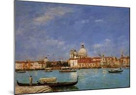 Venice/santa Maria Della Salute From...-Eugène Boudin-Mounted Art Print