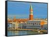 Venice Serenissima with St Mark Square and Alps-Markus Bleichner-Framed Stretched Canvas