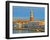 Venice Serenissima with St Mark Square and Alps-Markus Bleichner-Framed Art Print