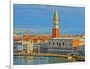 Venice Serenissima with St Mark Square and Alps-Markus Bleichner-Framed Art Print