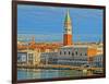 Venice Serenissima with St Mark Square and Alps-Markus Bleichner-Framed Art Print