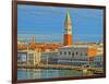 Venice Serenissima with St Mark Square and Alps-Markus Bleichner-Framed Art Print