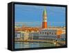 Venice Serenissima with St Mark Square and Alps-Markus Bleichner-Framed Stretched Canvas