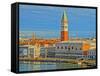 Venice Serenissima with St Mark Square and Alps-Markus Bleichner-Framed Stretched Canvas