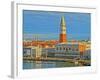 Venice Serenissima with St Mark Square and Alps-Markus Bleichner-Framed Art Print