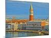 Venice Serenissima with St Mark Square and Alps-Markus Bleichner-Mounted Art Print