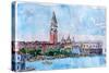 Venice Serenissima with St Marks Bell Tower-Markus Bleichner-Stretched Canvas