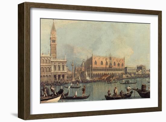 Venice, Showing Doge's Palace and Saint Mark's Square, Italy-Canaletto-Framed Giclee Print