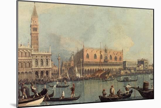 Venice, Showing Doge's Palace and Saint Mark's Square, Italy-Canaletto-Mounted Giclee Print