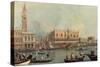 Venice, Showing Doge's Palace and Saint Mark's Square, Italy-Canaletto-Stretched Canvas