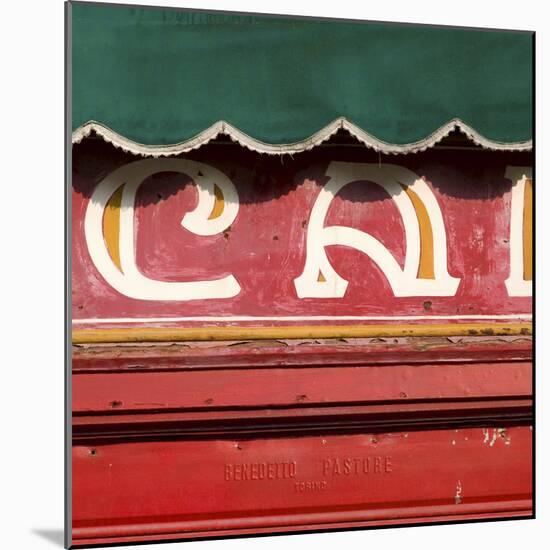 Venice Sign Language, Detail of Green Awning Outside Cafe-Mike Burton-Mounted Photographic Print