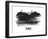 Venice Skyline Brush Stroke - Black II-NaxArt-Framed Art Print