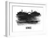 Venice Skyline Brush Stroke - Black II-NaxArt-Framed Art Print