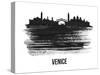 Venice Skyline Brush Stroke - Black II-NaxArt-Stretched Canvas