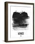 Venice Skyline Brush Stroke - Black-NaxArt-Framed Art Print