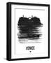 Venice Skyline Brush Stroke - Black-NaxArt-Framed Art Print