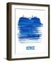 Venice Skyline Brush Stroke - Blue-NaxArt-Framed Art Print