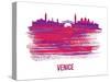 Venice Skyline Brush Stroke - Red-NaxArt-Stretched Canvas