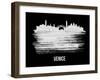 Venice Skyline Brush Stroke - White-NaxArt-Framed Art Print