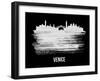 Venice Skyline Brush Stroke - White-NaxArt-Framed Art Print