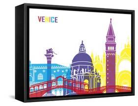 Venice Skyline Pop-paulrommer-Framed Stretched Canvas