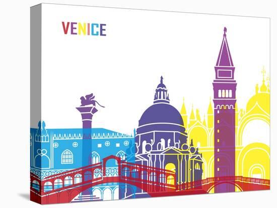 Venice Skyline Pop-paulrommer-Stretched Canvas