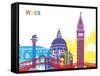 Venice Skyline Pop-paulrommer-Framed Stretched Canvas