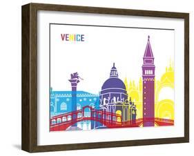 Venice Skyline Pop-paulrommer-Framed Art Print
