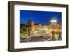 Venice Square with traffic at blue hour elevated view from Altar of the Fatherland, Italy-bestravelvideo-Framed Photographic Print