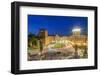 Venice Square with traffic at blue hour elevated view from Altar of the Fatherland, Italy-bestravelvideo-Framed Photographic Print