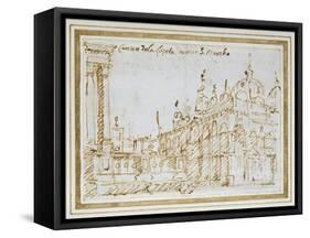 Venice: St Mark's and the Loggetta-Canaletto-Framed Stretched Canvas
