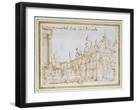 Venice: St Mark's and the Loggetta-Canaletto-Framed Giclee Print