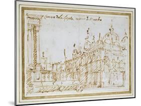 Venice: St Mark's and the Loggetta-Canaletto-Mounted Giclee Print