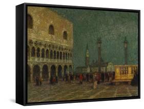 Venice, St. Mark's Square; Venise, La Place St. Marc-Henri Eugene Augustin Le Sidaner-Framed Stretched Canvas