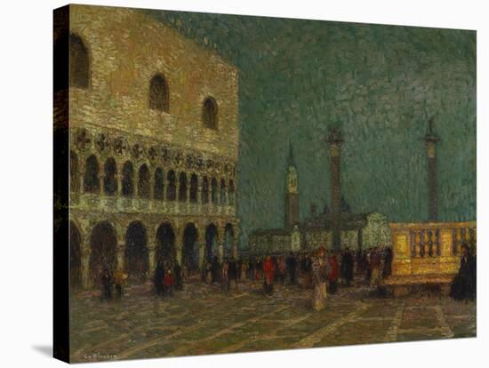 Venice, St. Mark's Square; Venise, La Place St. Marc-Henri Eugene Augustin Le Sidaner-Stretched Canvas