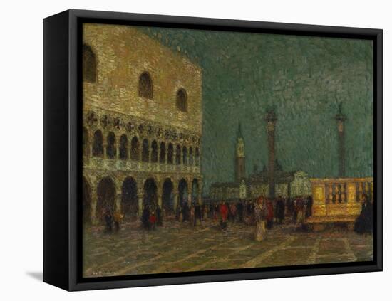 Venice, St. Mark's Square; Venise, La Place St. Marc-Henri Eugene Augustin Le Sidaner-Framed Stretched Canvas